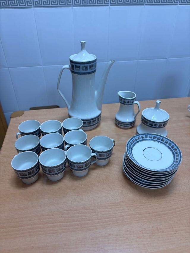 Juego de café vintage porcelana Santa Clara