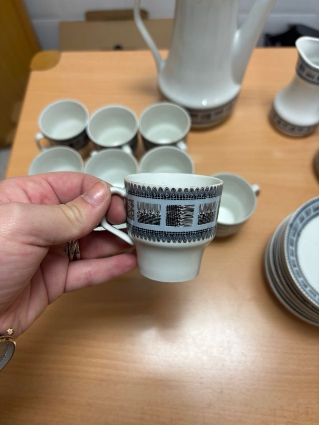 Juego de café vintage porcelana Santa Clara