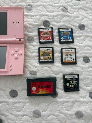 Nintendo DS Lite Rosa + Juegos y Cargador