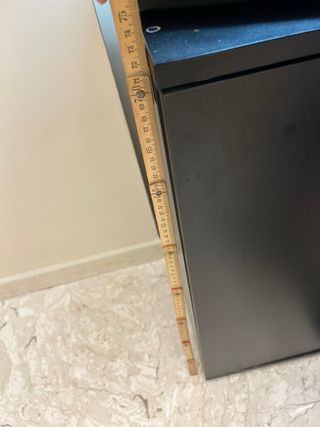 Acquario 60L bombato con mobiletto nero