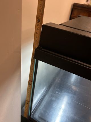 Acquario 60L bombato con mobiletto nero