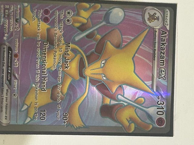 Carta Pokémon Alakazam EX + funda