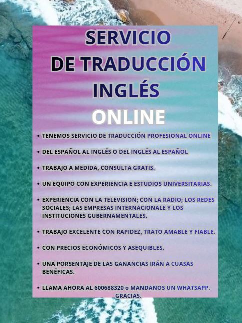 TRADUCCIÓN PROFESIONAL ONLINE INGLÉS