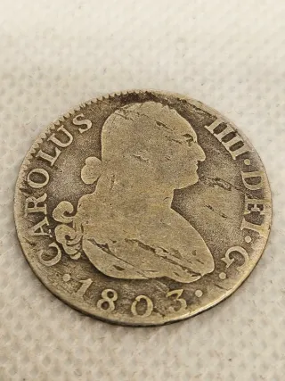 𝒩𝓊𝐹𝒾𝓁𝐴𝓇𝓉 2 reales Carlos IIII en plata