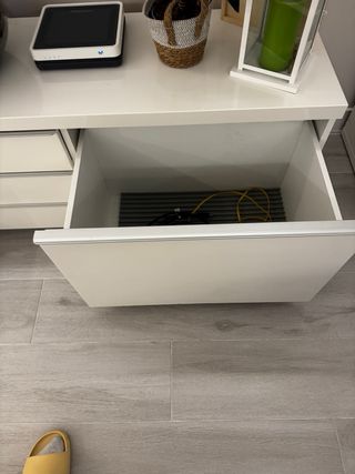 Conjunto Mueble TV y Armario Blanco