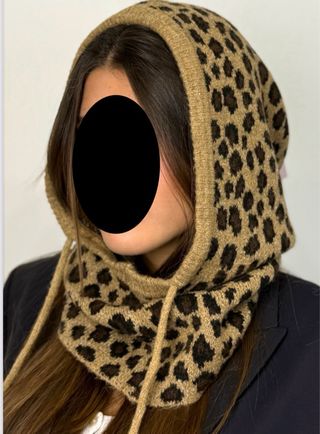 Balaclava cappuccio donna misto lana