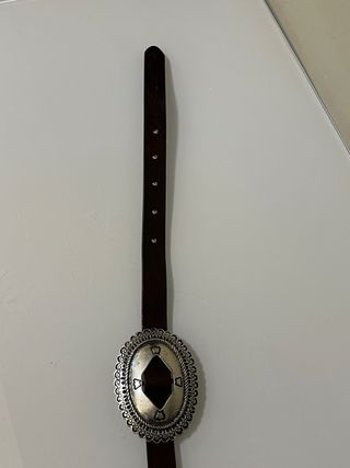 Cintura Pinko fibbia western argento