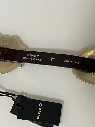 Cintura Pinko fibbia western argento
