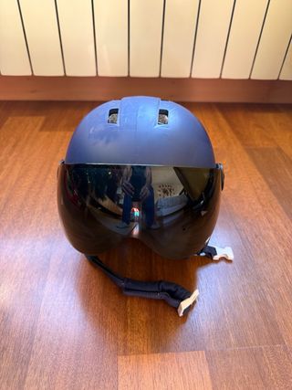 Casco esquí infantil con visera/gafas integrada