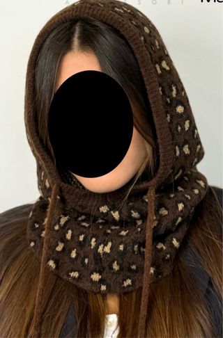 Balaclava cappuccio donna misto lana