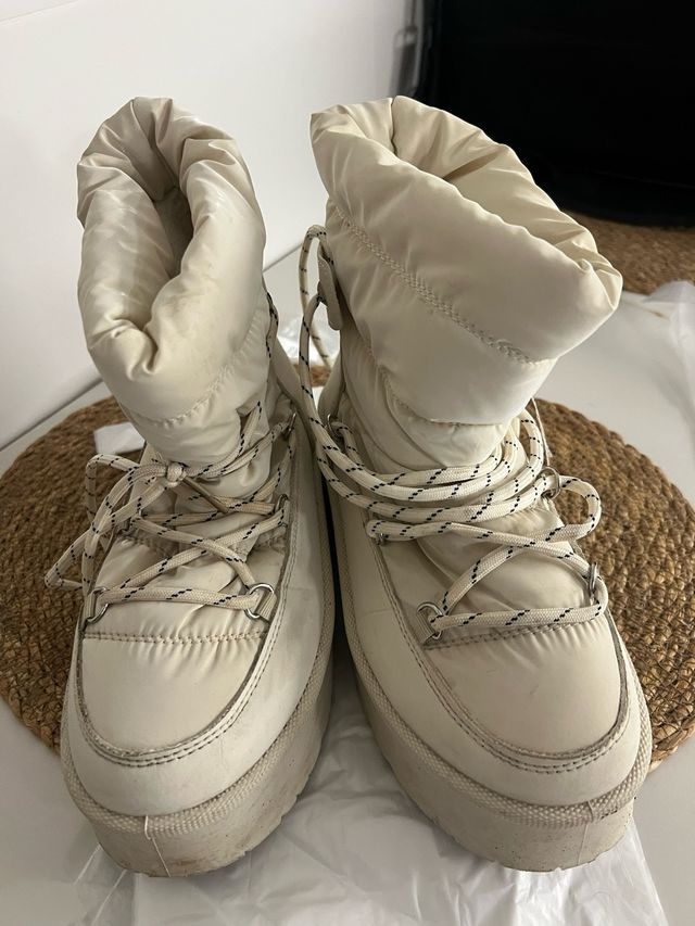 Botas de nieve blancas talla 37