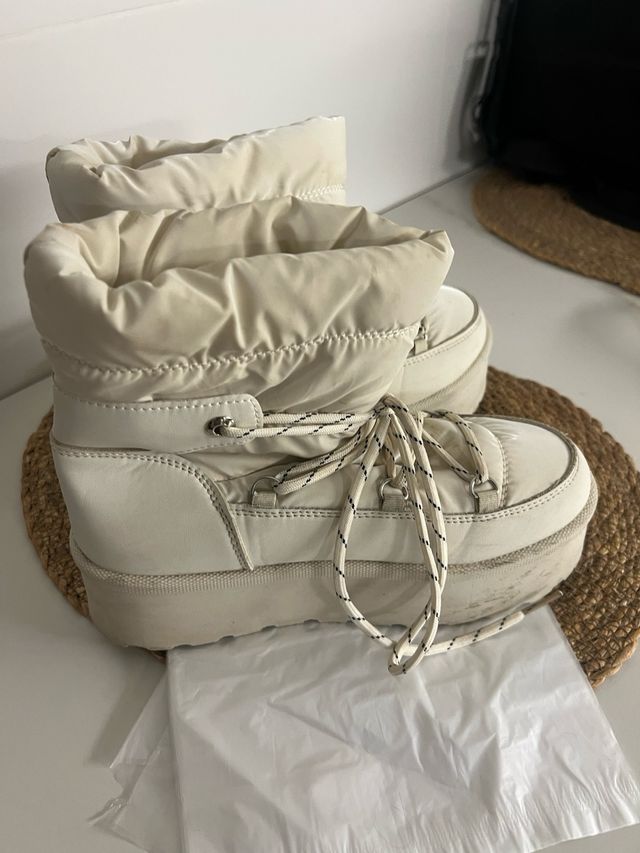 Botas de nieve blancas talla 37