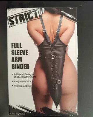 BONDAGE -STRICT Full Sleeve Arm Binder Preto