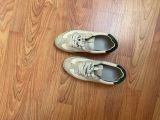 Zapatillas Massimo Dutti Beige y Verde de piel