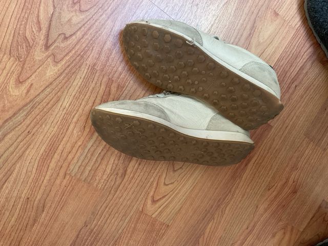 Zapatillas Massimo Dutti Beige y Verde de piel