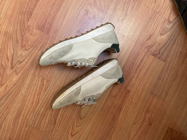 Zapatillas Massimo Dutti Beige y Verde de piel