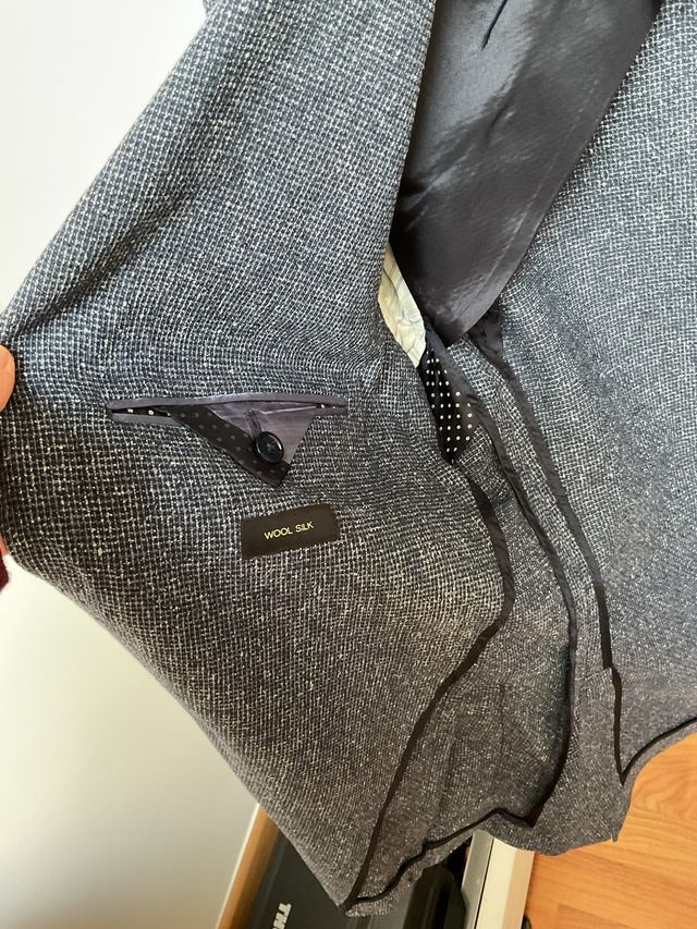 Americana Massimo Dutti Gris Hombre