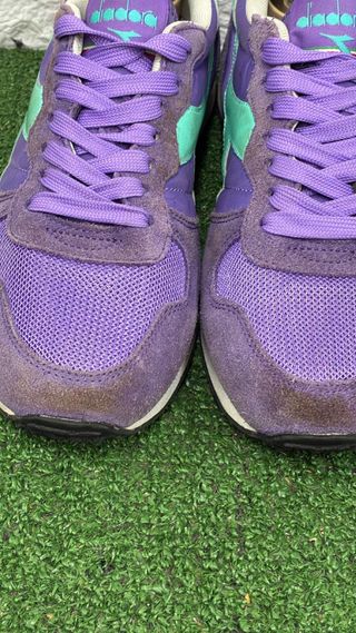 Diadora donna viola e verde acqua difetto in foto