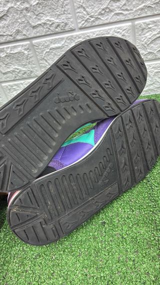 Diadora donna viola e verde acqua difetto in foto