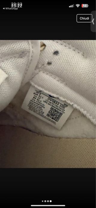 Nike Dunk Oro e Bianche Taglia 42.5