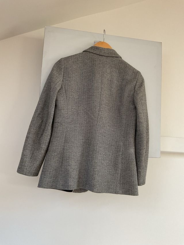 Americana Massimo Dutti Gris Mujer