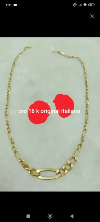 Cadena Oro 18k Italiana Original
