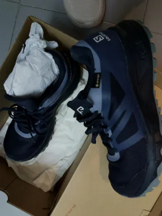 Zapatillas Salomon Montaña Gore-Tex Azul/Gris