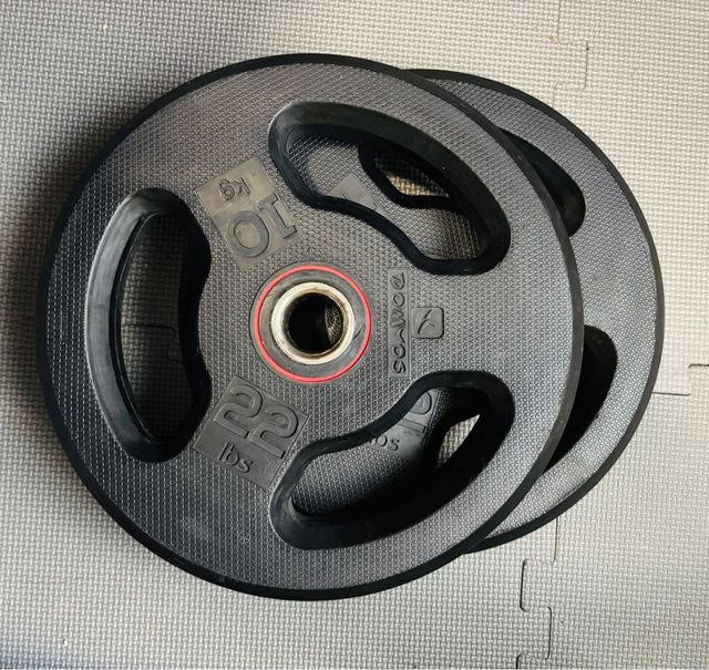 2 Dischi Decathlon 10 kg con maniglie