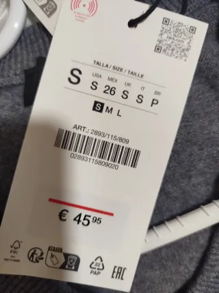 Jersey Zara  100% lana Oversize Talla S