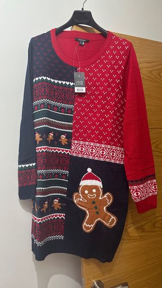 Vestido Jersey Navideño Esprit Talla M