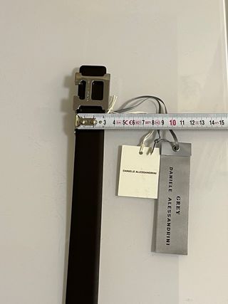 Cintura Daniele Alessandrini Pelle Marrone Fibbia