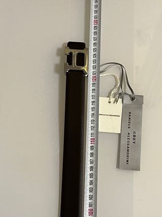 Cintura Daniele Alessandrini Pelle Marrone Fibbia