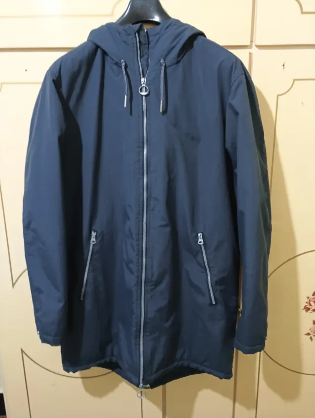Abrigo impermeable hombre capucha talla L