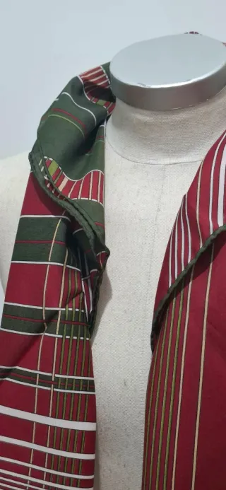 Foulard Leonardi seta rosso e verde