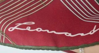 Foulard Leonardi seta rosso e verde