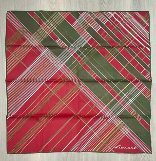 Foulard Leonardi seta rosso e verde