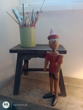 Sgabello vintage in legno