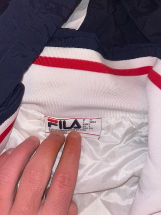 Chaqueta Anorak Fila Blanca y Azul