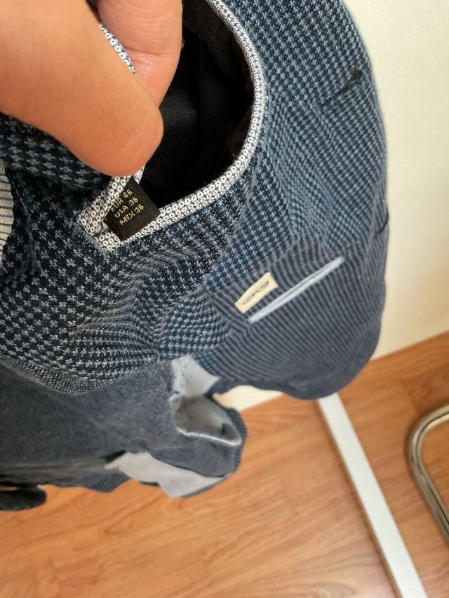 Americana Massimo Dutti Azul Hombre