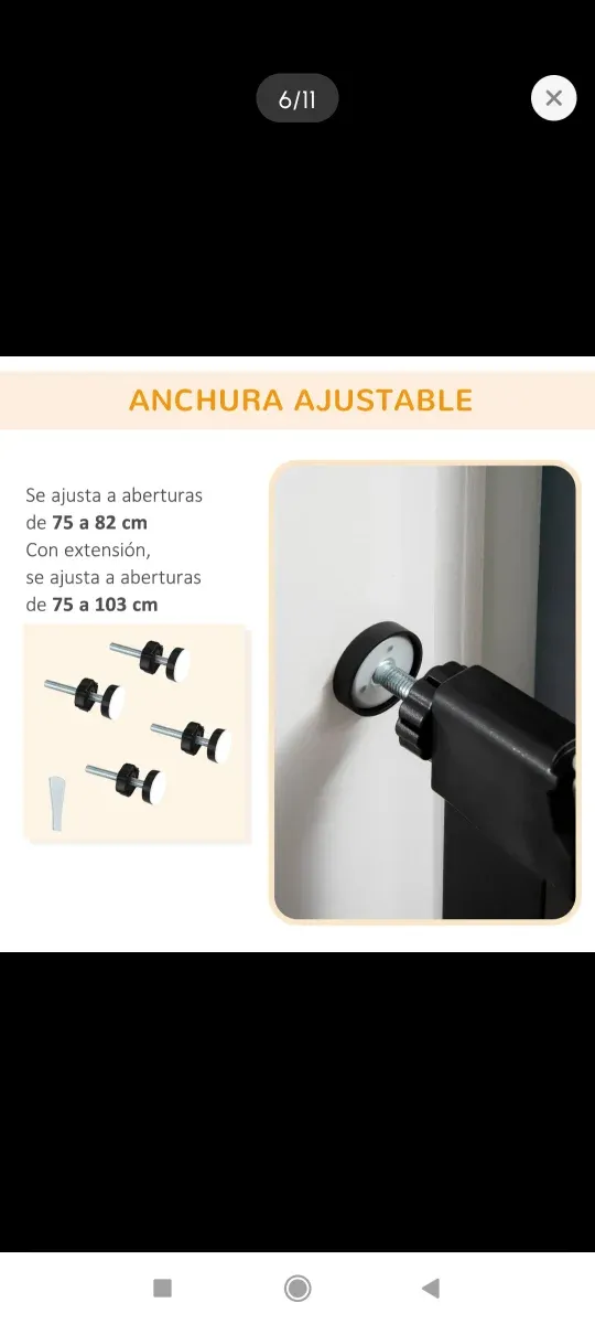 Barrera seguridad perros/niños metal