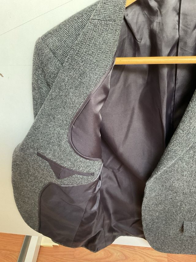 Americana gris a medida Hombre