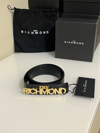 Cintura John Richmond Nera Oro 100cm