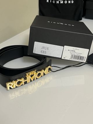 Cintura John Richmond Nera Oro 100cm