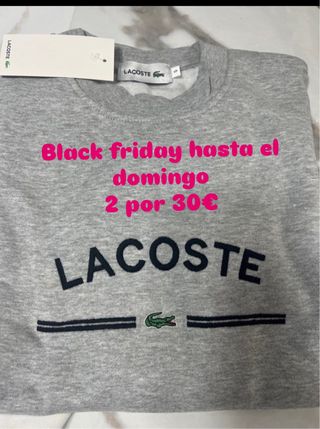 Sudadera Lacoste Gris Talla S