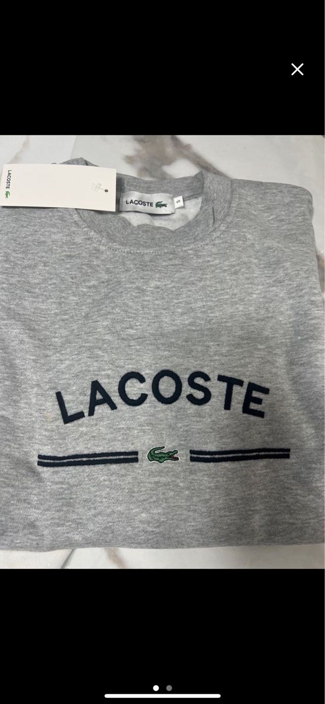 Sudadera Lacoste Gris Talla S