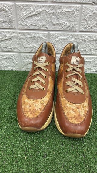 Scarpe Bugatti uomo marroni con mappa