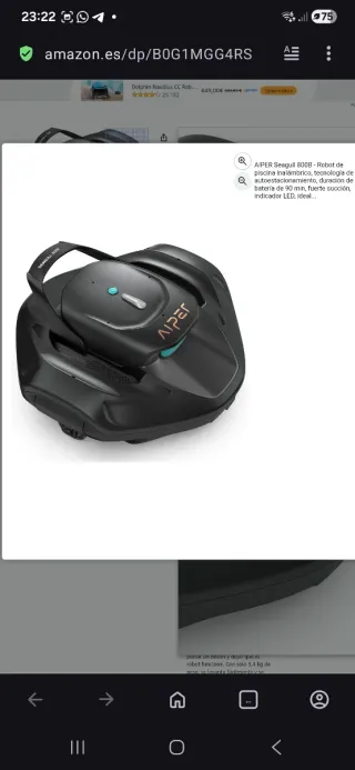 Robot Limpiafondos Piscina Aiper NUEVO