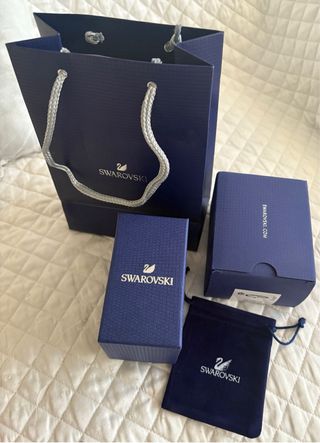 Pulsera Swarovski Corazón Brillante Plateada