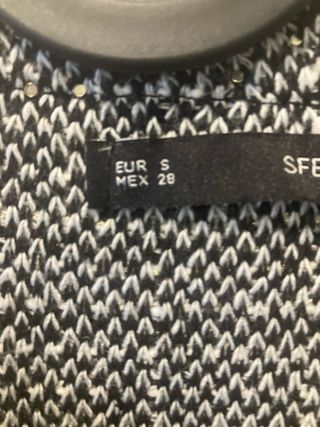 Cárdigan tweed perlas negro y blanco