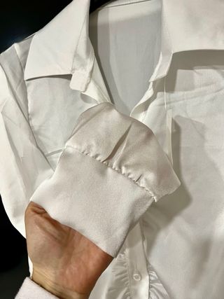 Camicia donna raso bianco taglia unica